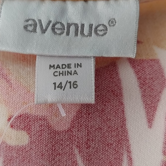 Avenue Tropical Print Maxi Dress Size 14/16 - Picture 7 of 9